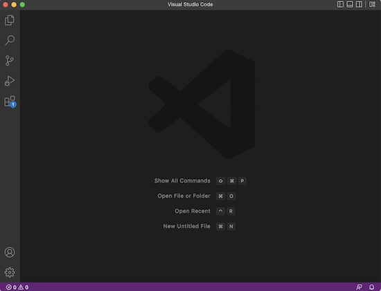 Visual Studio Code tampilan