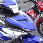 Setelah Kawasaki Ninja 250R… kemudian Honda PCX,… sekarang giliran Suzuki Satria FU-150 ndlosooor melawan Yamaha Jupiter MX 150 King …???